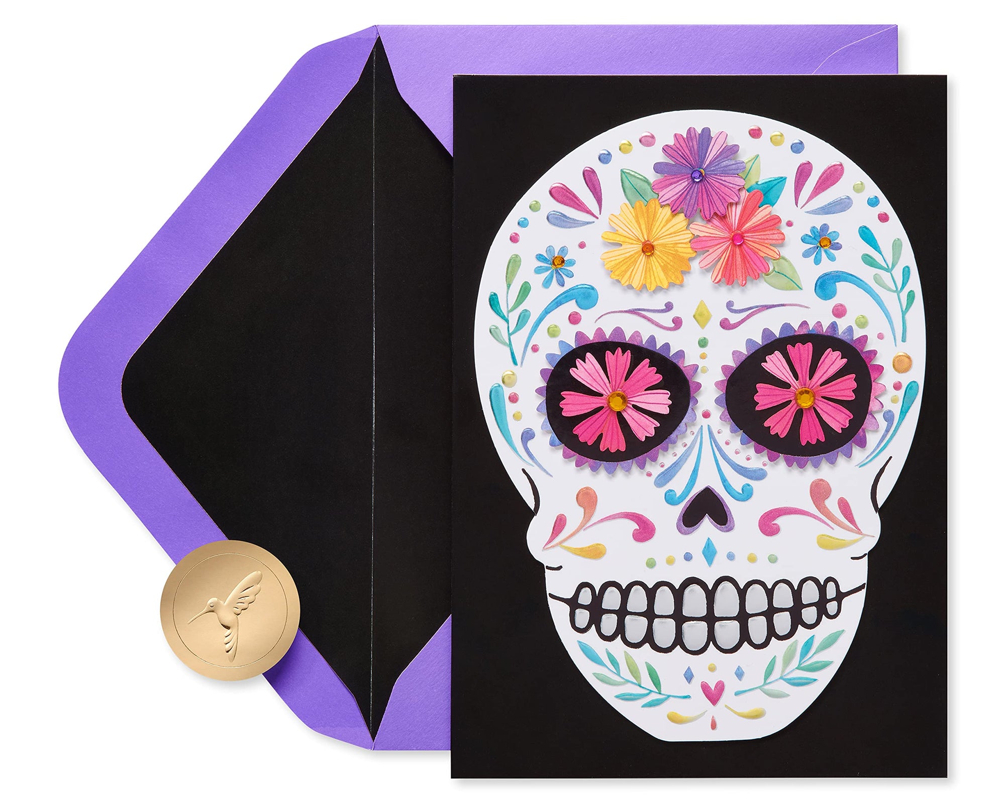 Papyrus Día De Los Muertos Sugar Skull Card
