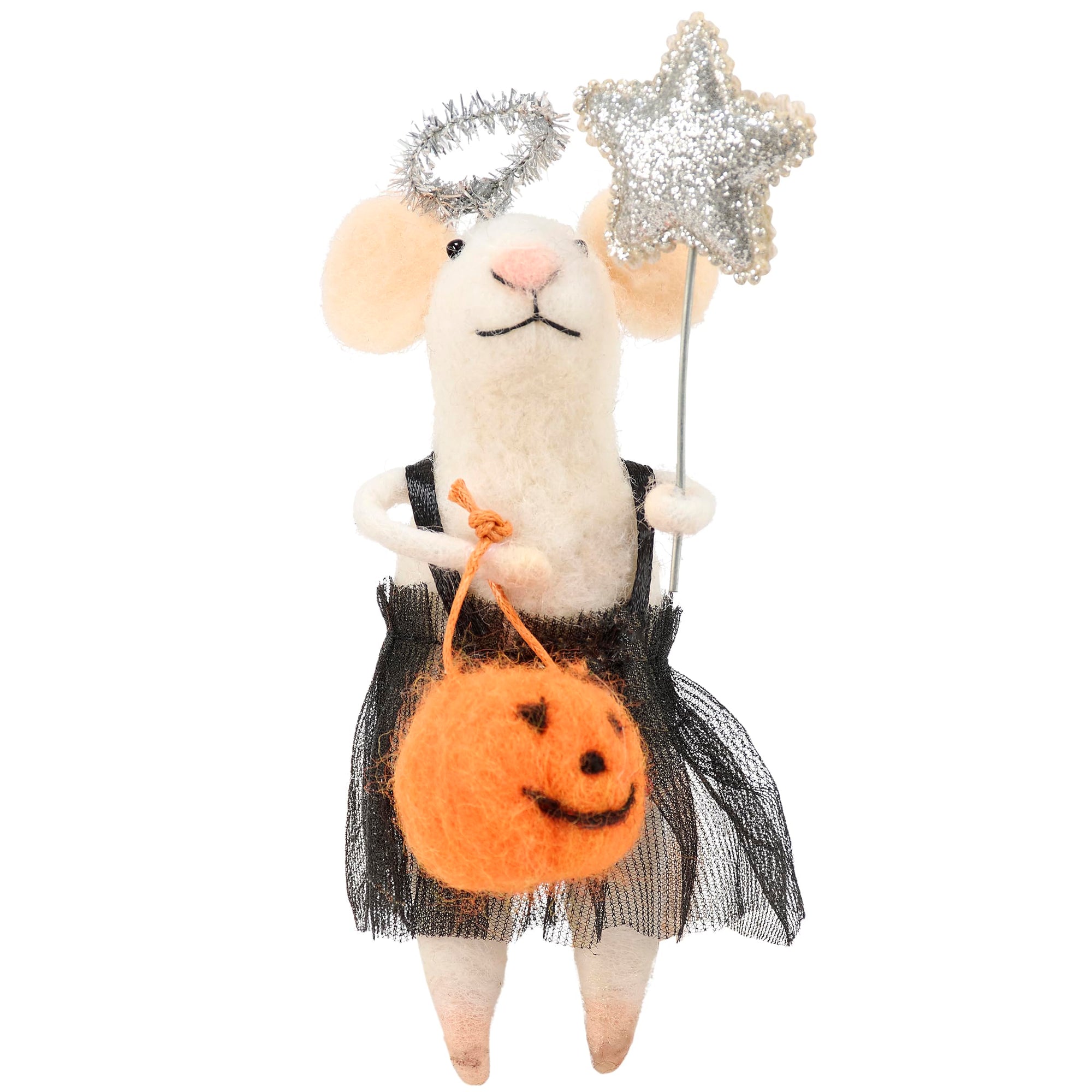 Halloween Angel Mouse Critter Ornament