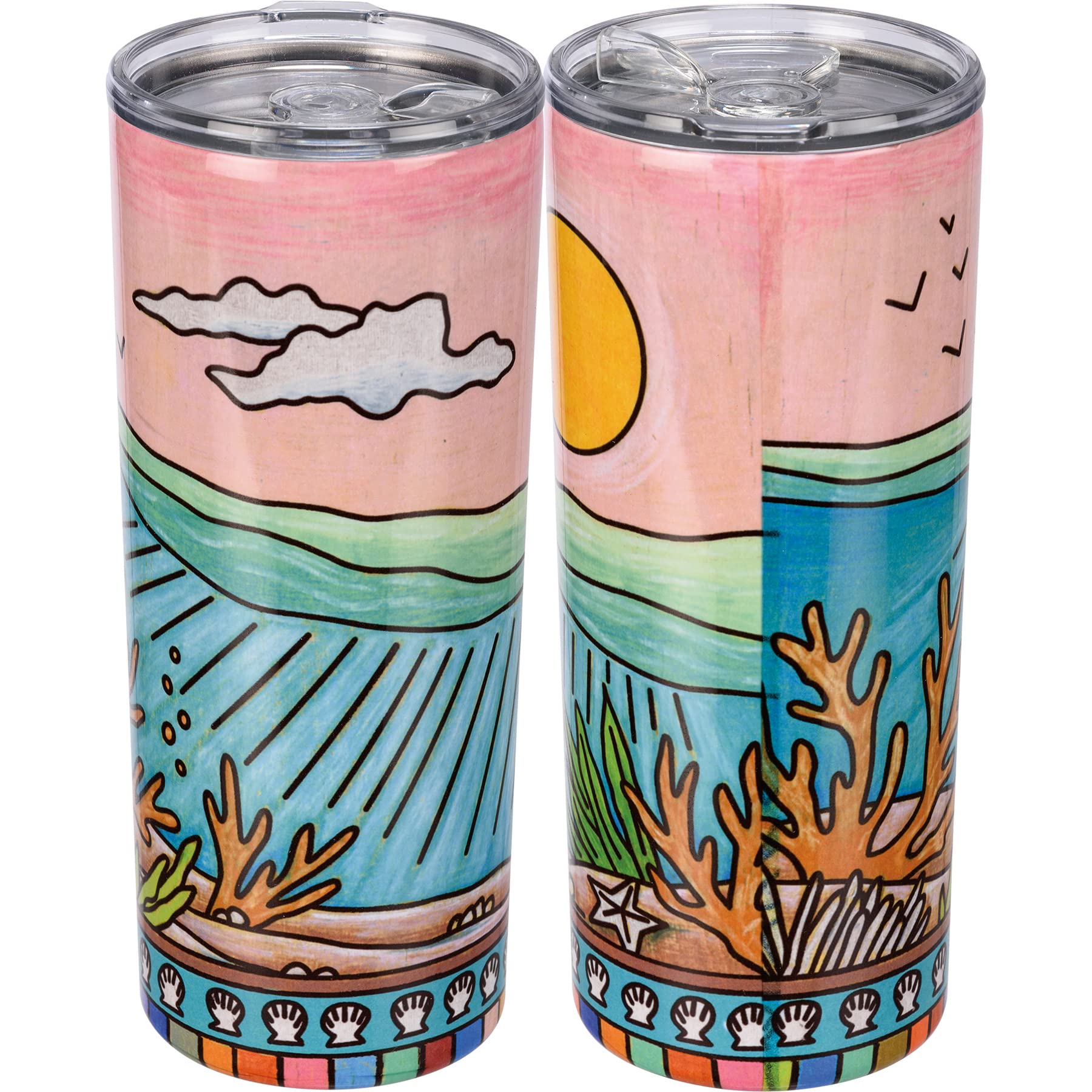 Colorful Coral Tumbler