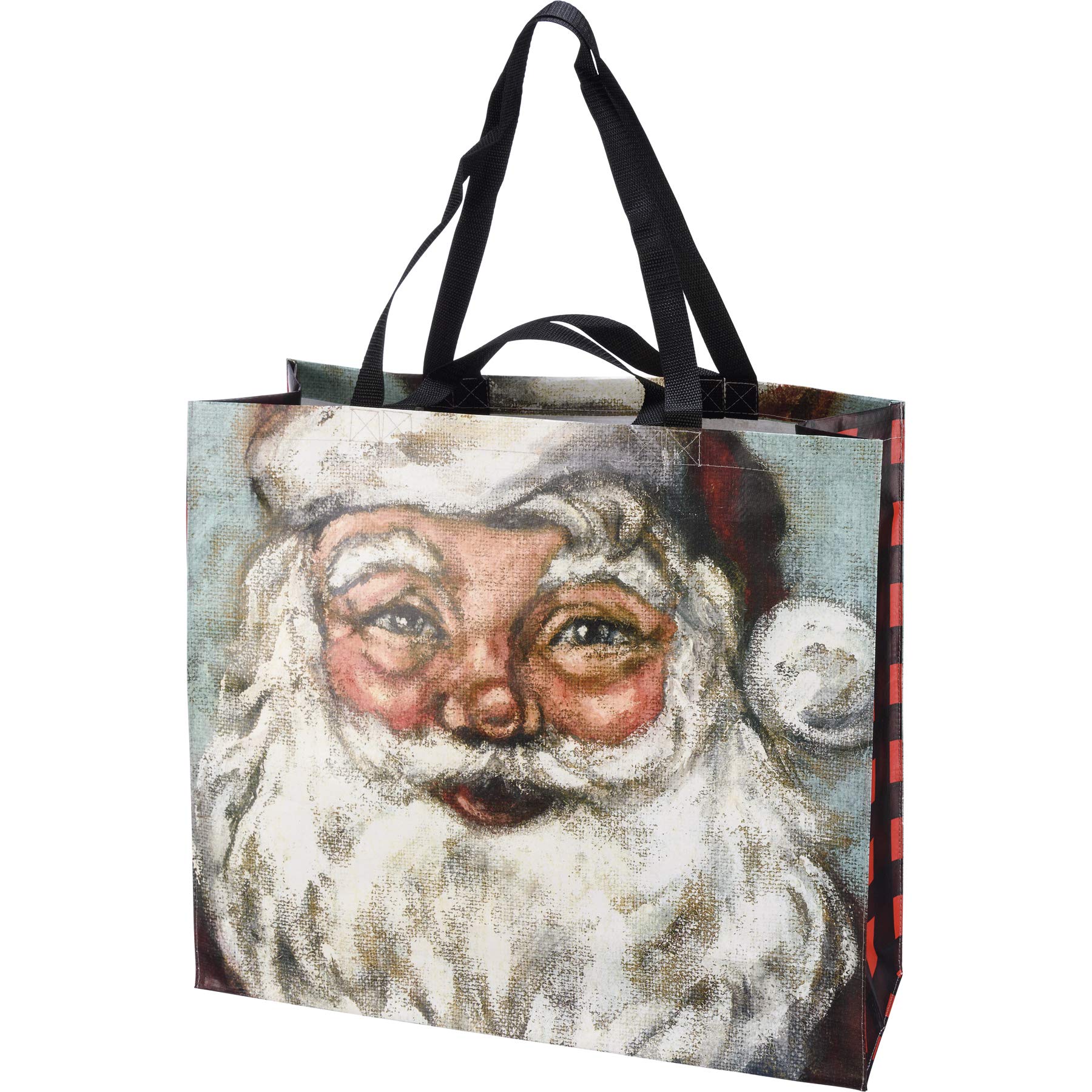 Vintage Santa Shopping Tote Bag