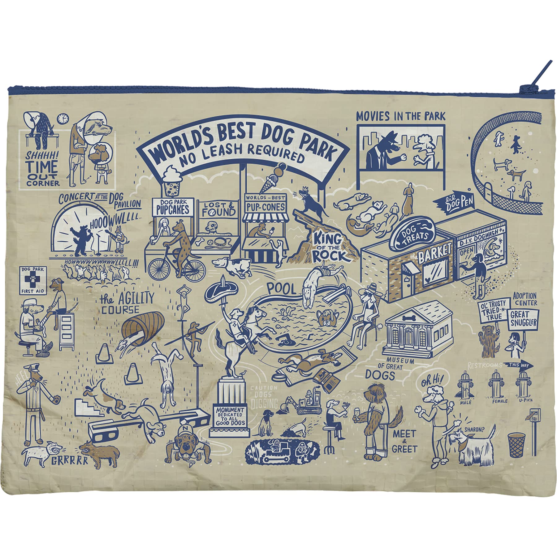 World's Best Dog Park Zipper Pouch