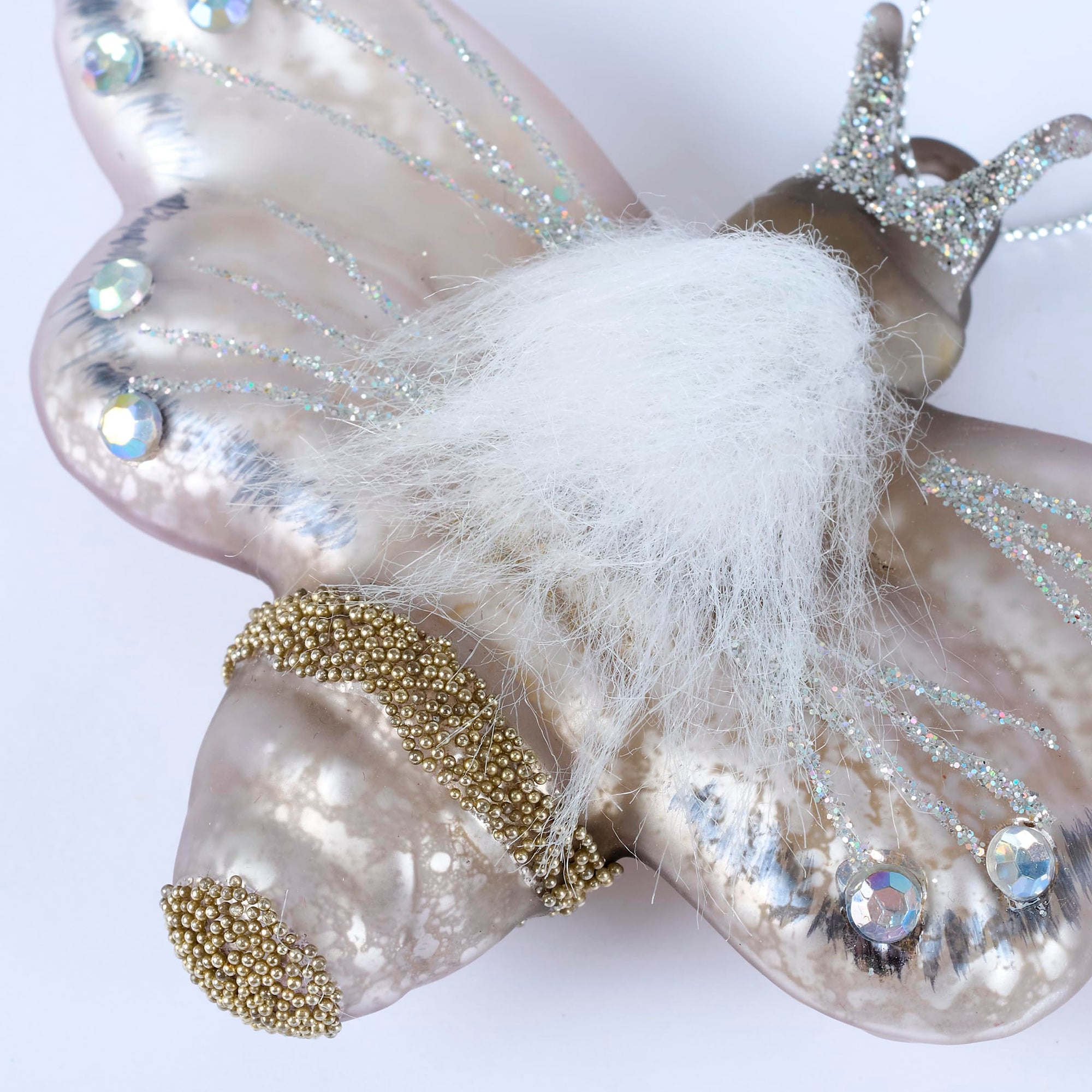 Silver Glass Insect Ornament