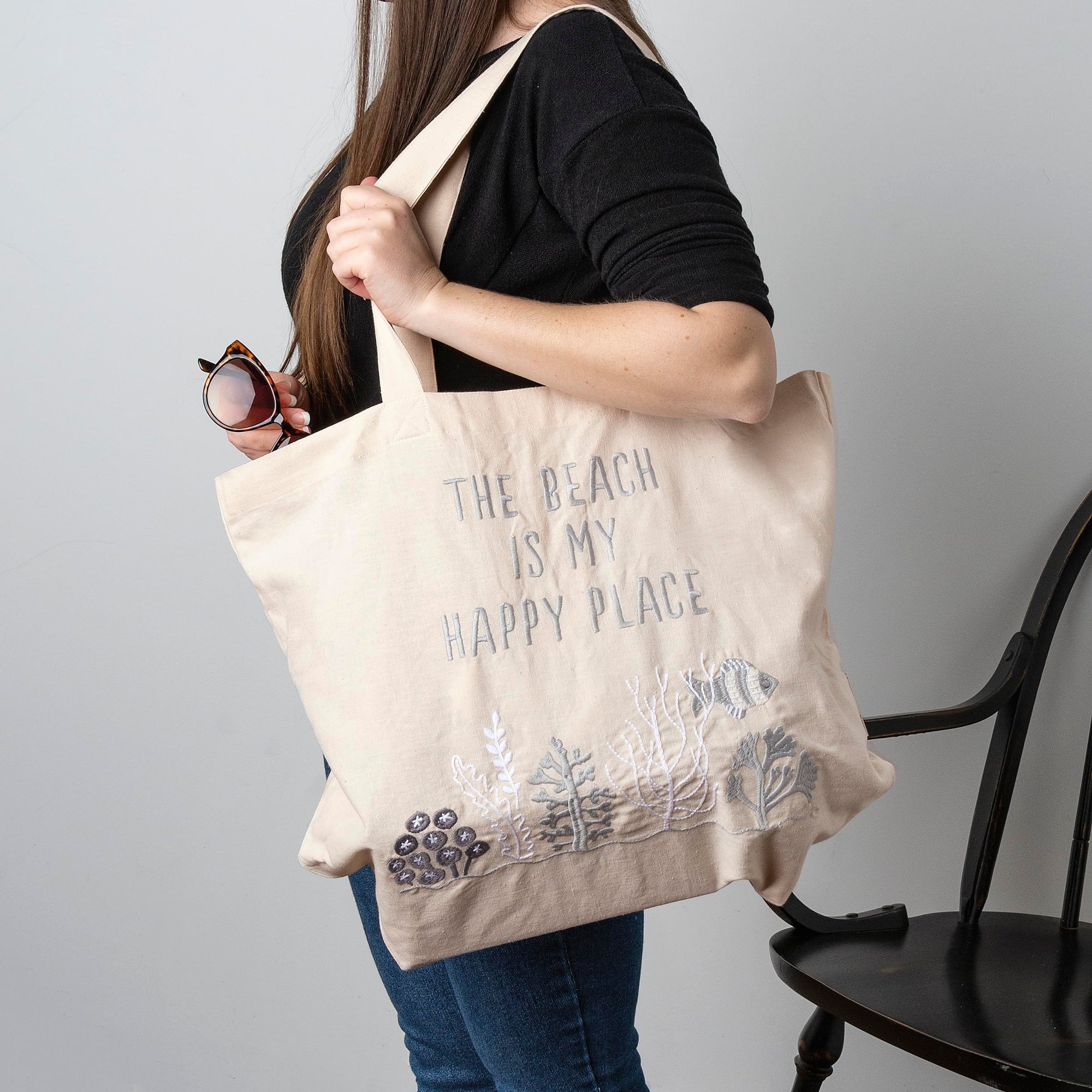 The Beach Is My Happy Place Tote Bag