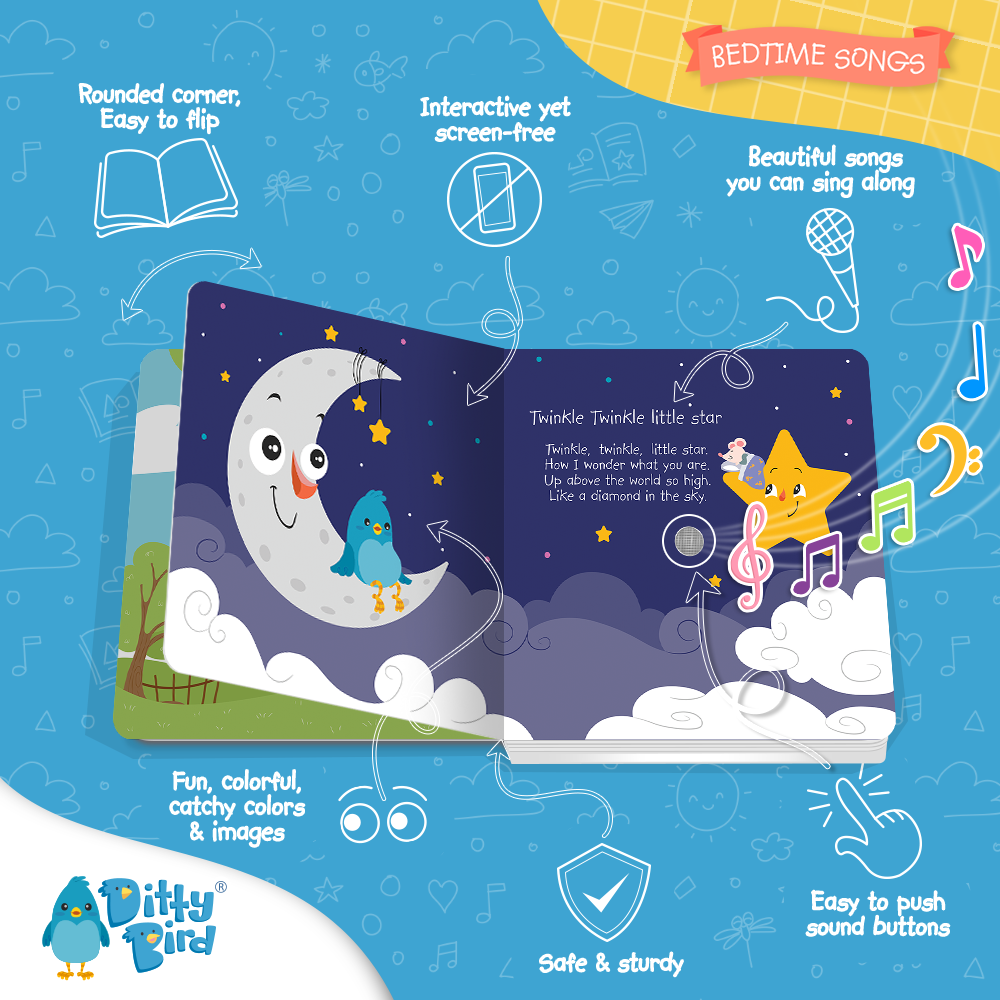 Ditty Bird | Bedtime Songs - Storytime - Baby Sound Book