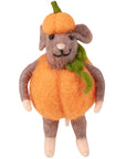 Felt Pumpkin Mouse Critter Ornament