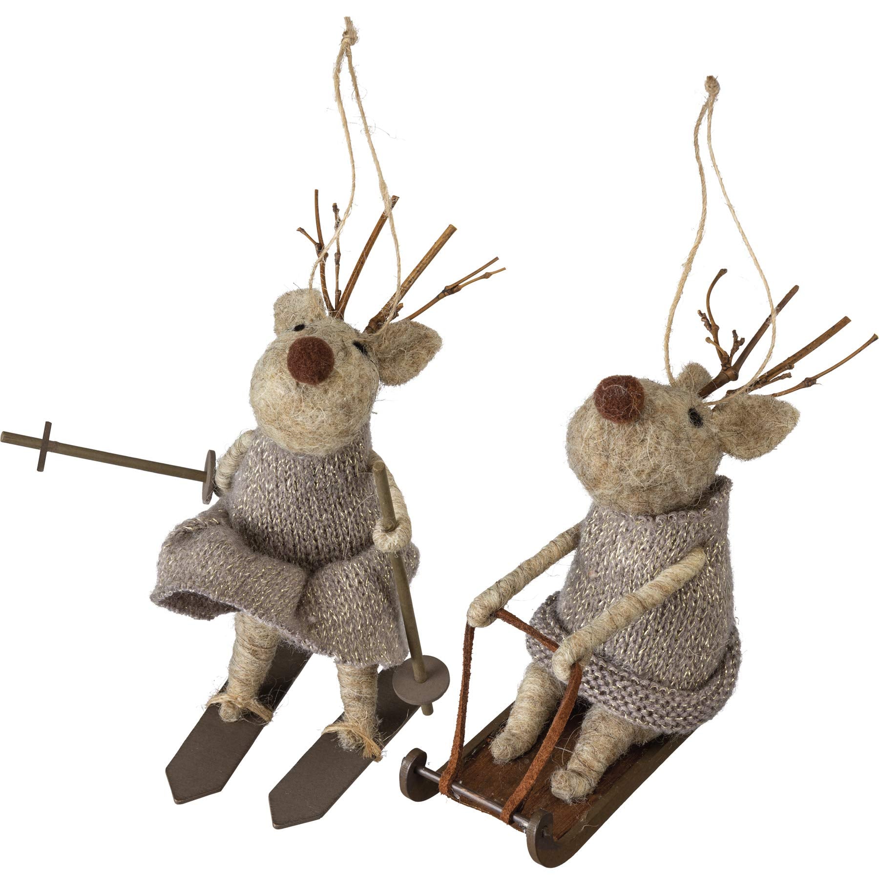 Felt Reindeer Ornaments