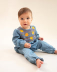 MudPie Floral Denim Bodysuit
