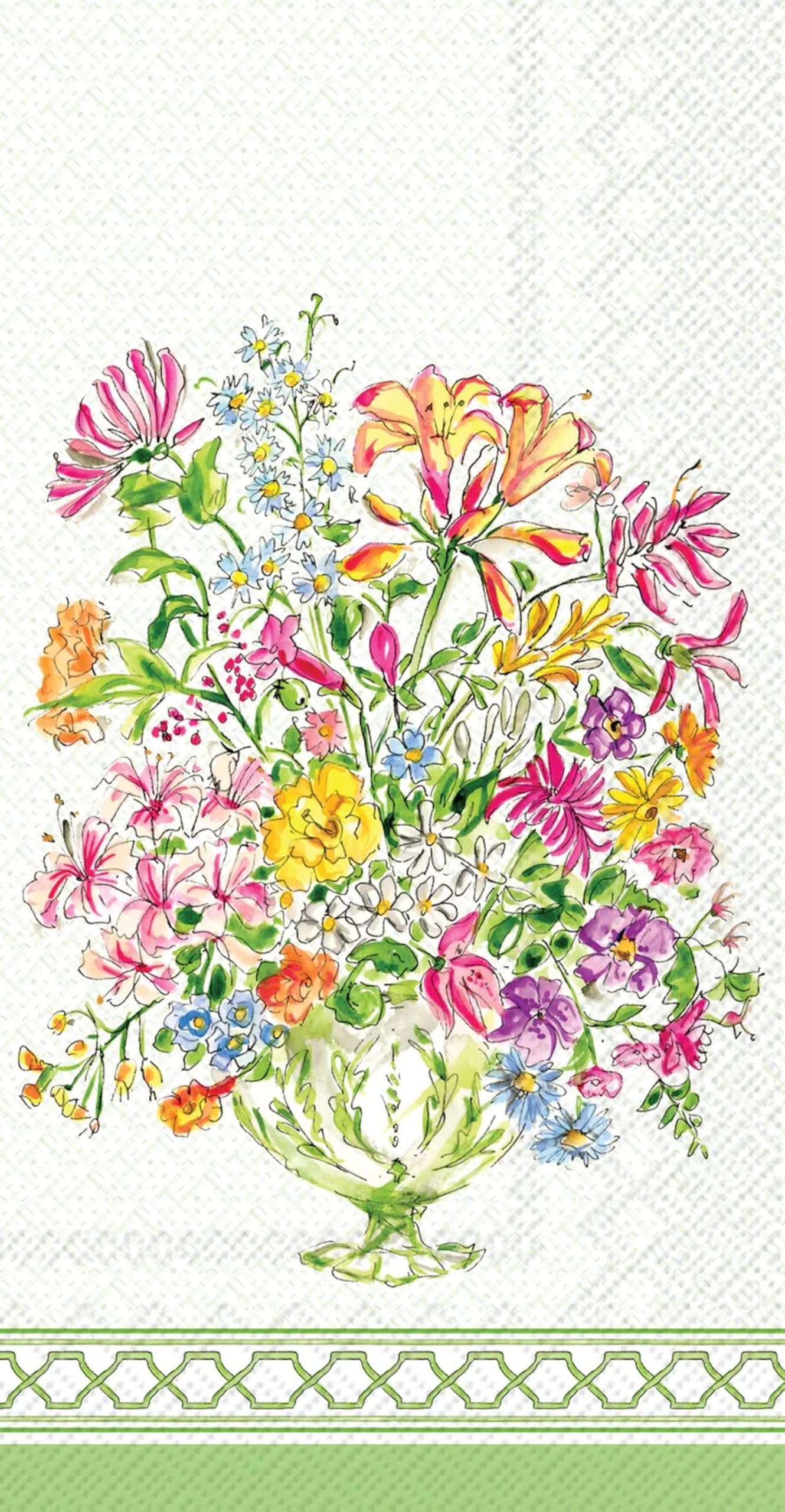 Green Botanical Dinner/Guest Napkins