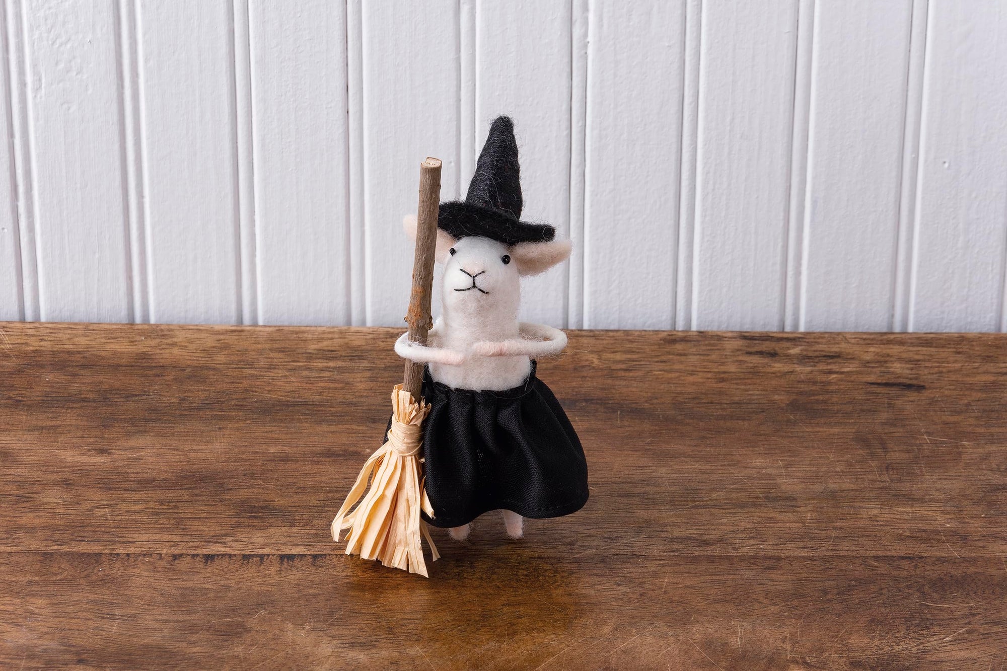 Witch Mouse With Broomstick Critter