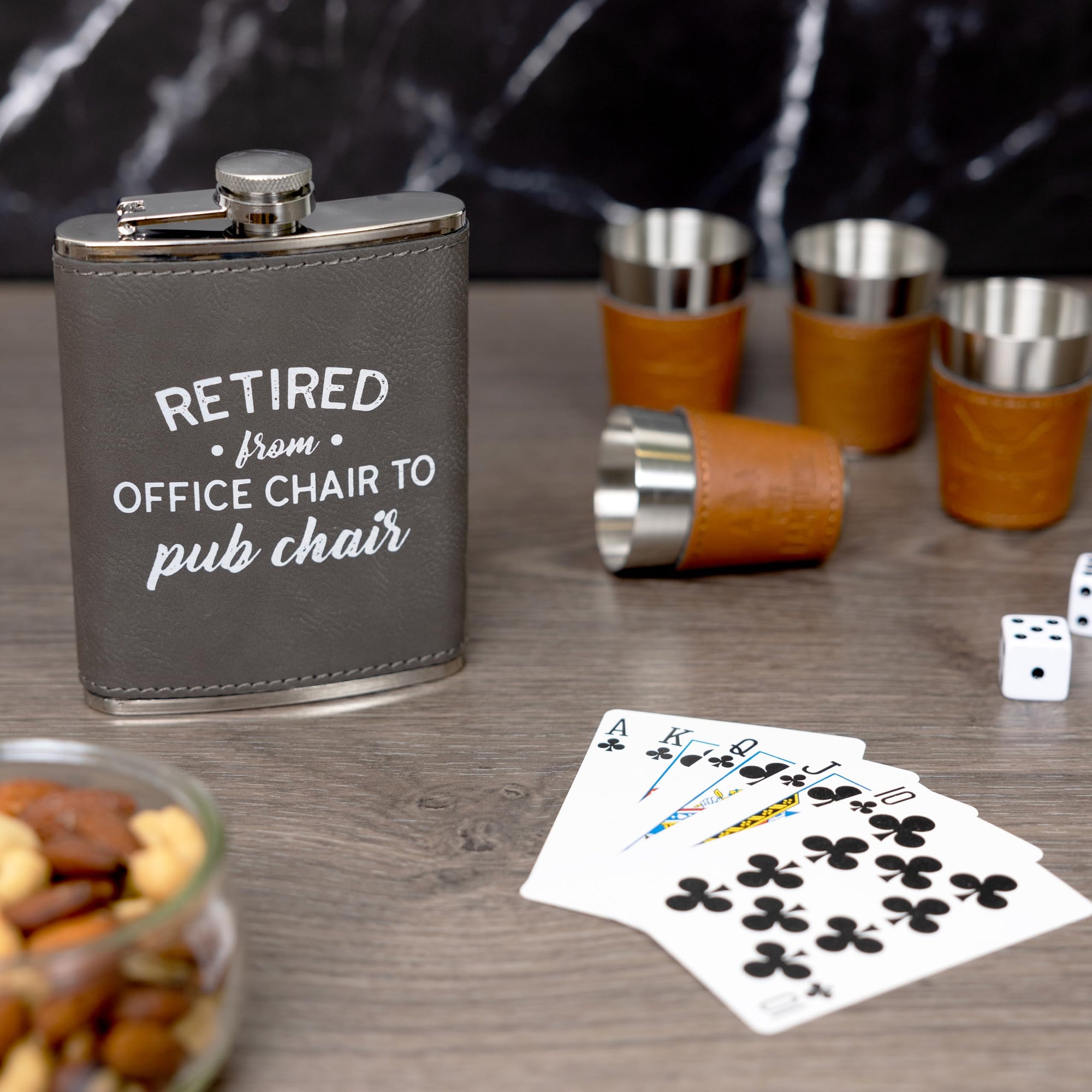 Retired From Office Chair To Pub Chair Flask