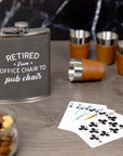 Retired From Office Chair To Pub Chair Flask