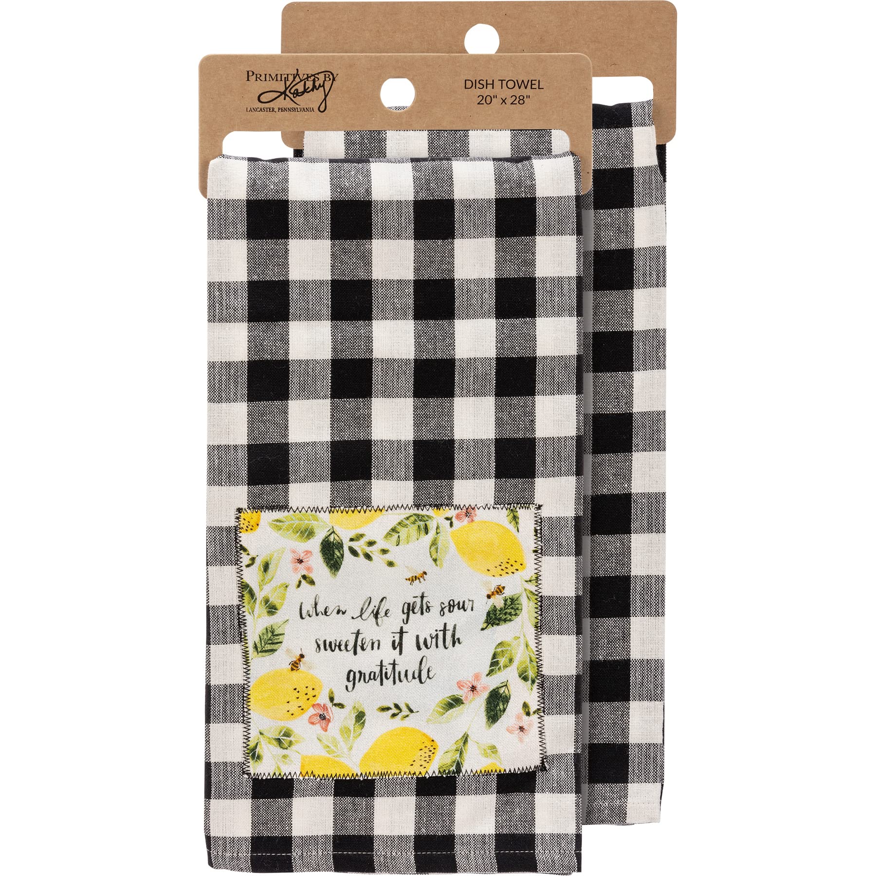 When Life Gets Sour Sweeten It With Gratitude Tea Towel Set