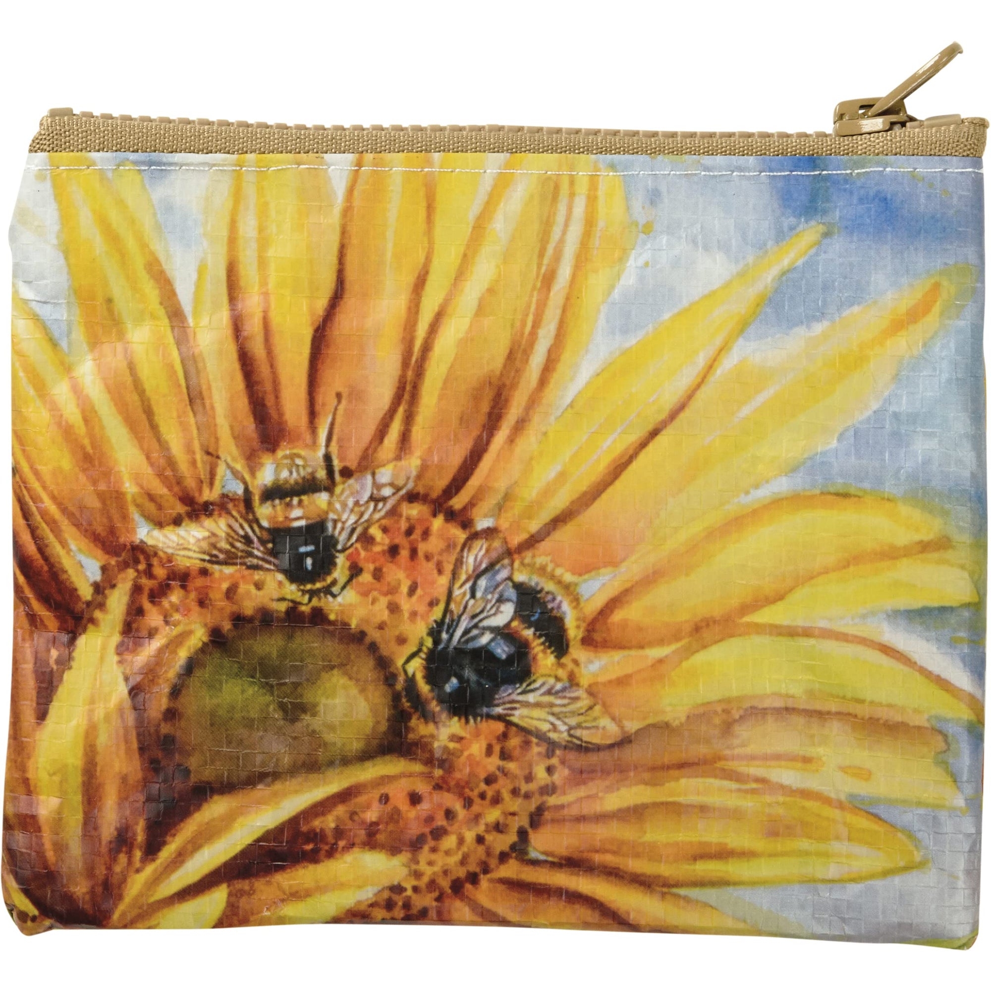 Bee And Sunflower Zipper Wallet
