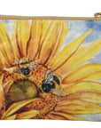 Bee And Sunflower Zipper Wallet