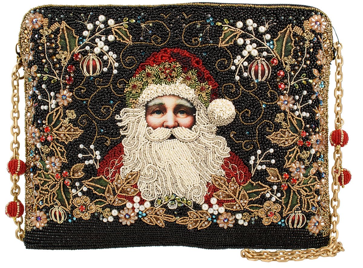 Mary Frances Magic Santa Beaded Embroidered Purse