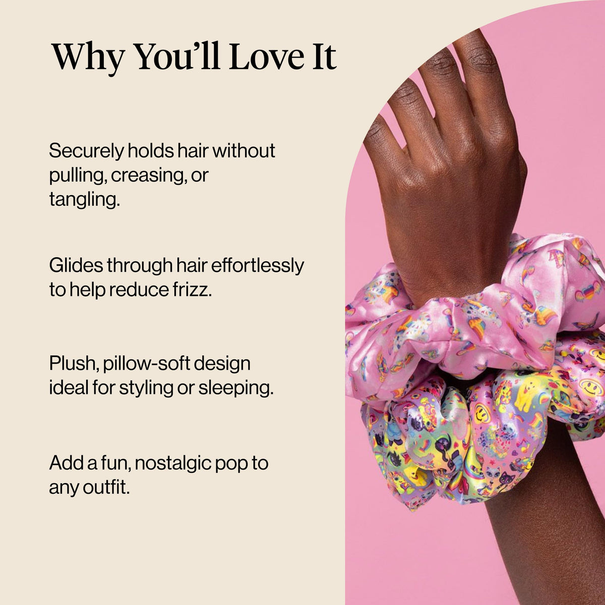 KITSCH Lisa Frank x Kitsch Pillow Satin Scrunchies