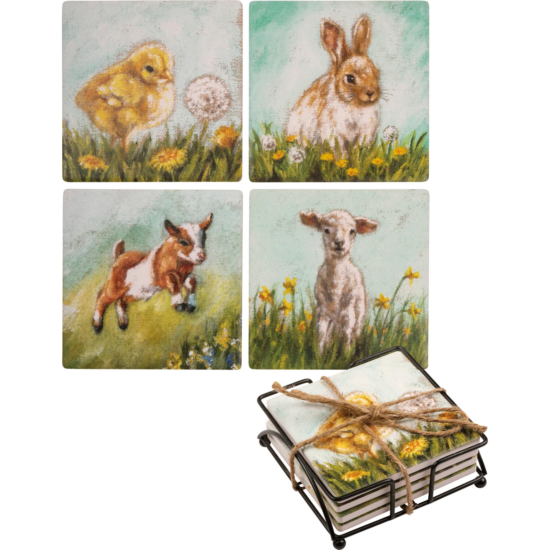 Farm Animals Coaster Set