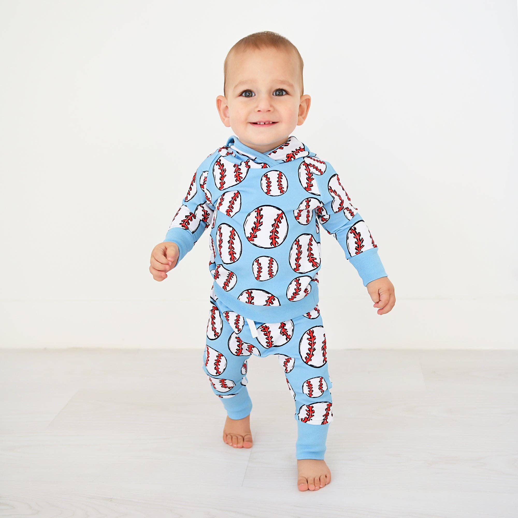 Children Kids Clothing Sweatsuit 2PC Hoodie Set Bambino Baseball