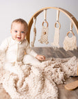 finn + emma Organic Cotton Ivory Footie