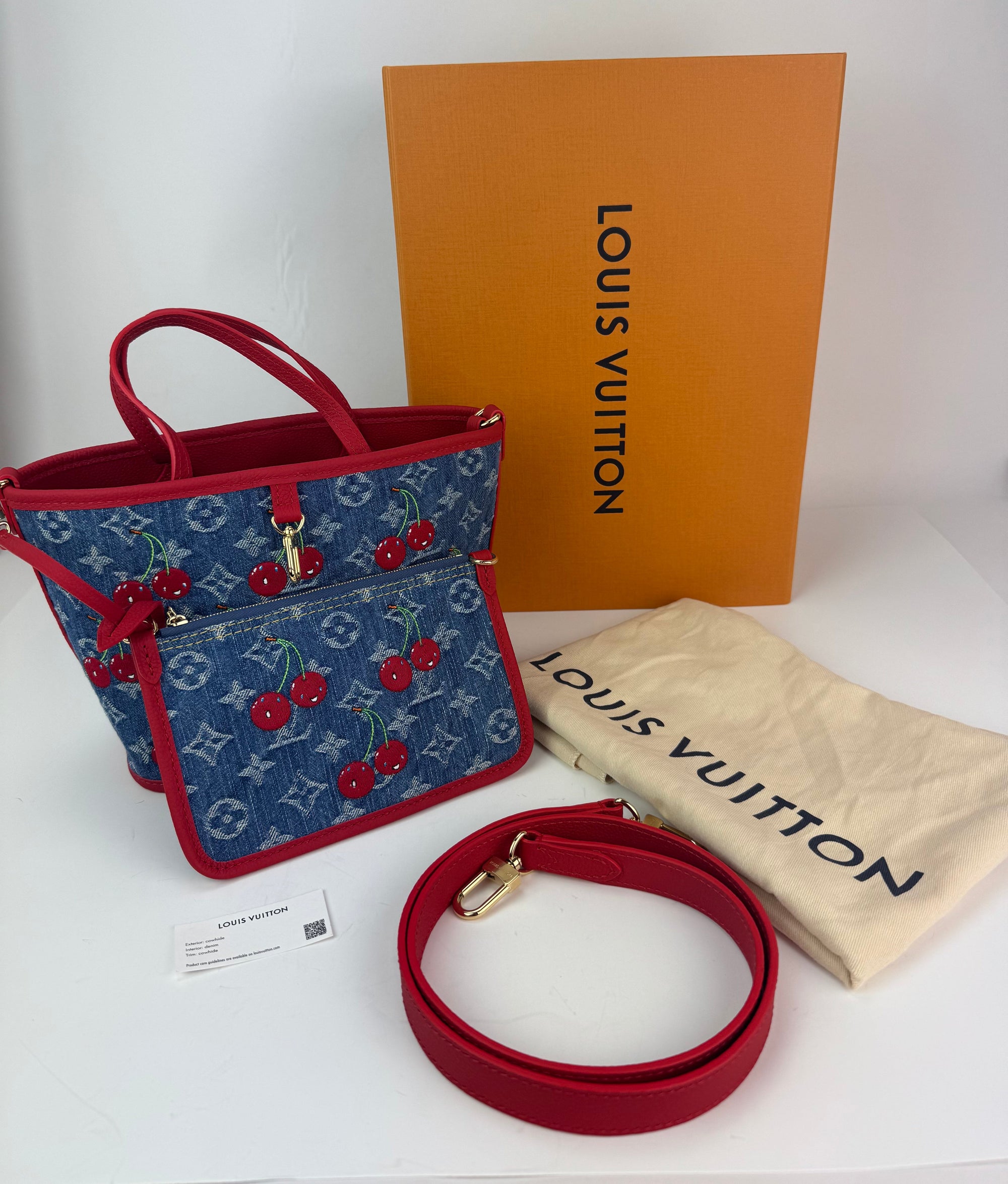 Louis Vuitton x Takashi Murakami Cerises Cherry Neverfull Inside Out BB