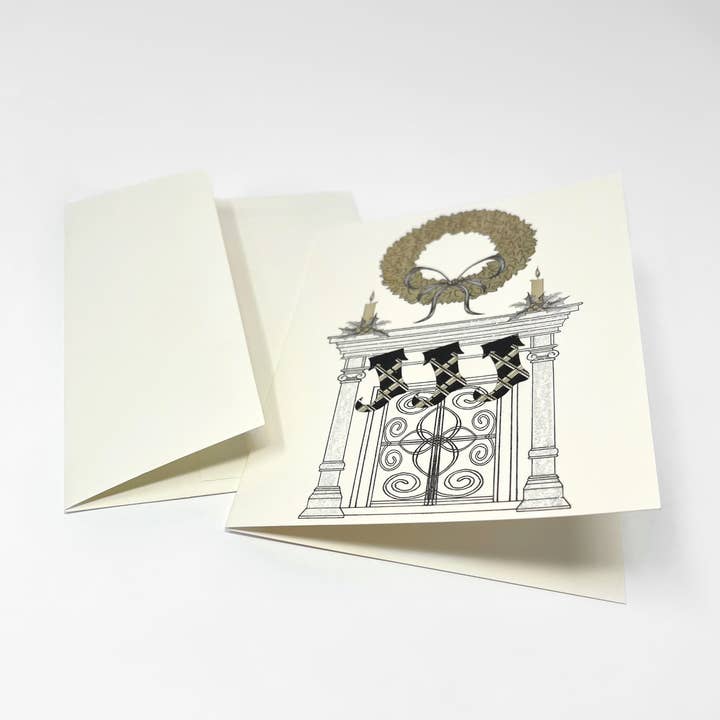 s.e.hagarman Christmas Stockings Greeting Card Set