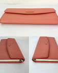 Fendi Continental Pink Leather Wallet Clutch