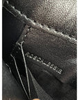 Burberry Signature Grain Leather Check Embossed Langley Black Crossbody