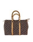 Christian Dior Vintage Trotter Diorissimo Medium Brown Boston Bag