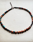 Multi-Colored Turquoise Beaded Collar Necklace 248L