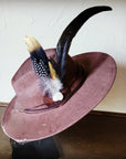 **Boho Western Hat w/ Choice of Feather Hat Band-Brown 982d