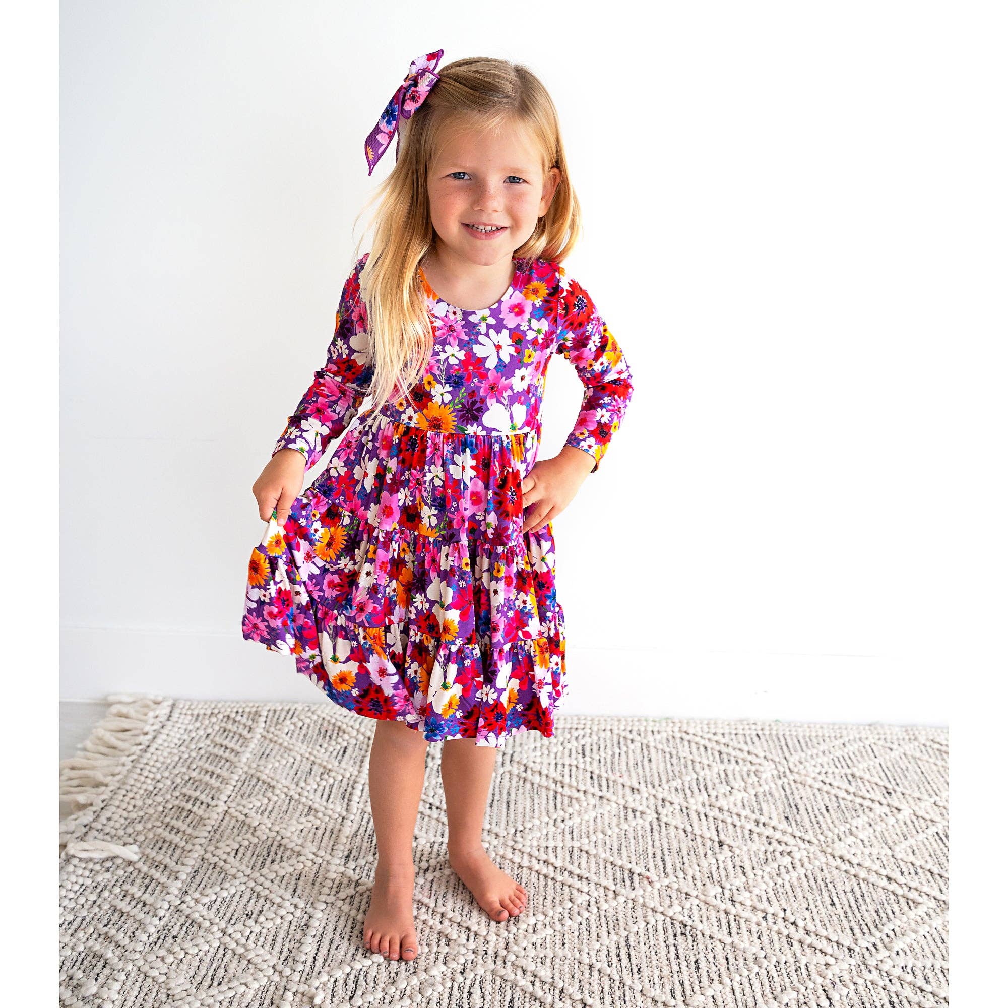 Kaia Swing Dress Bamboo Floral Dress Toddler