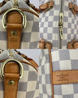 LOUIS VUITTON Speedy Bandouliere 30 Damier Azur Shoulder Hand Bag Added Insert Preowned