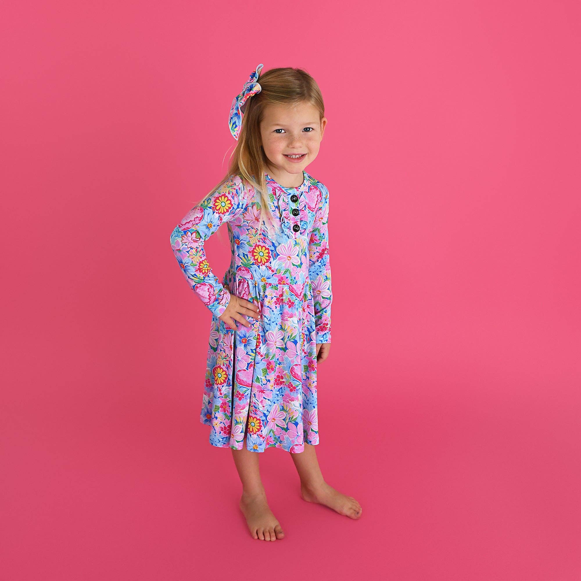 Pippa Floral Tutu Dress Bambo Valentines Day Outfit