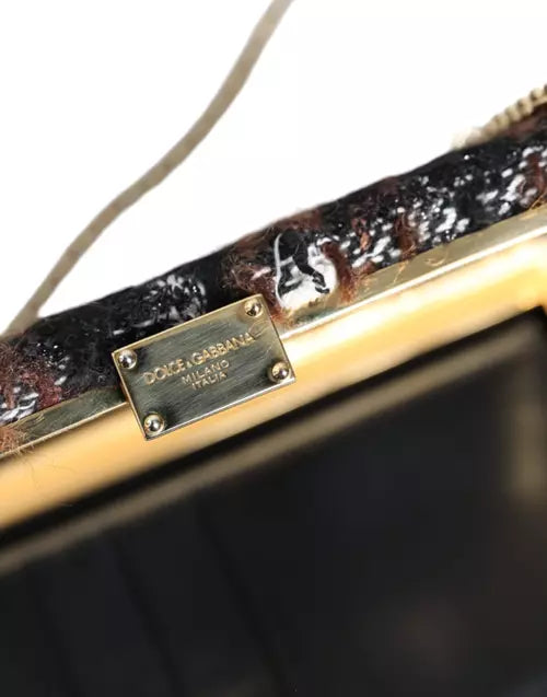 Dolce &amp; Gabbana Floral Tweed Evening Clutch