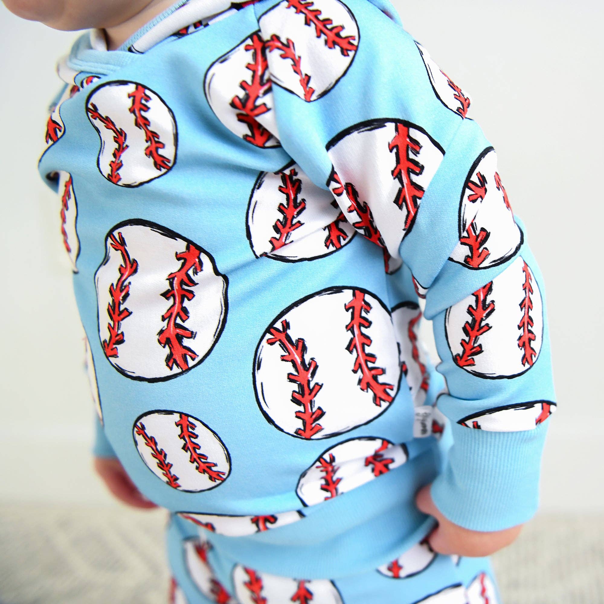 Children Kids Clothing Sweatsuit 2PC Hoodie Set Bambino Baseball