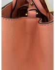 Fendi Vitello Elite Flamingo Petite 2Jours Pink Tote Shoulder Crossbody Bag
