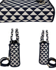 Prada Small Symbole Embroidered Fabric Handbag