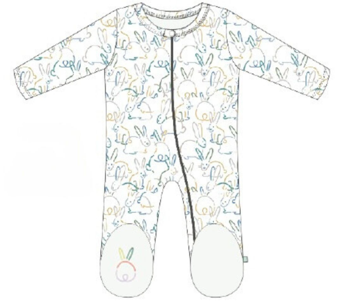 finn + emma Organic Cotton Bunny Footie