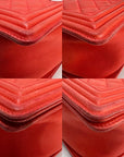 CHANEL Lambskin Quilted Medium Boy Red Flap Bag