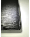 LOUIS VUITTON Epi Brazza Long Black Leather Wallet