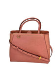Fendi Vitello Elite Flamingo Petite 2Jours Pink Tote Shoulder Crossbody Bag