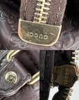 Gucci Sukey Medium Boston Guccissima Brown Leather Shoulder Bag