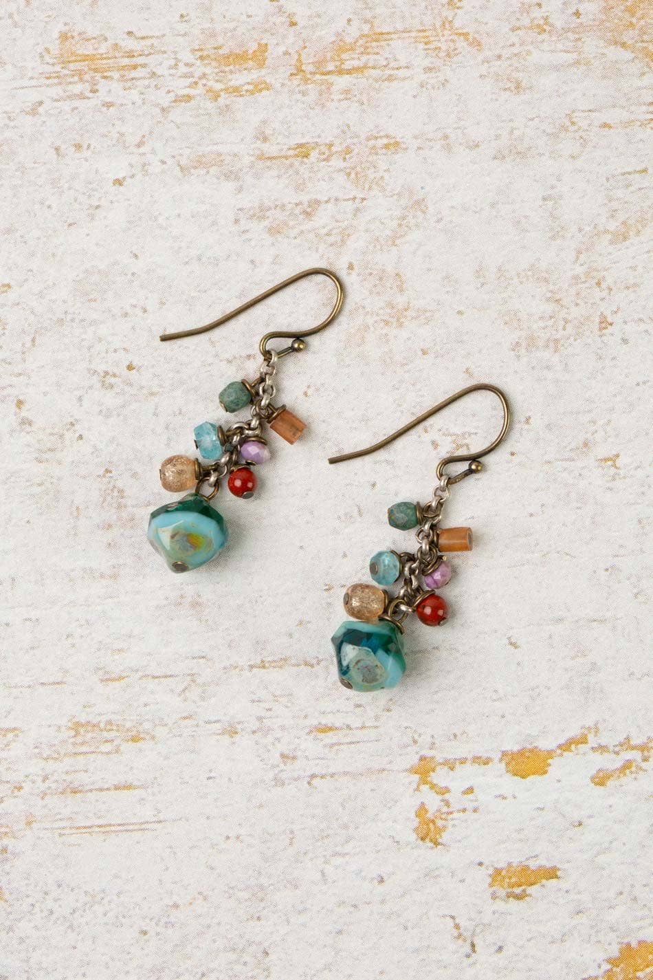 Czech Glass Cluster Earrings