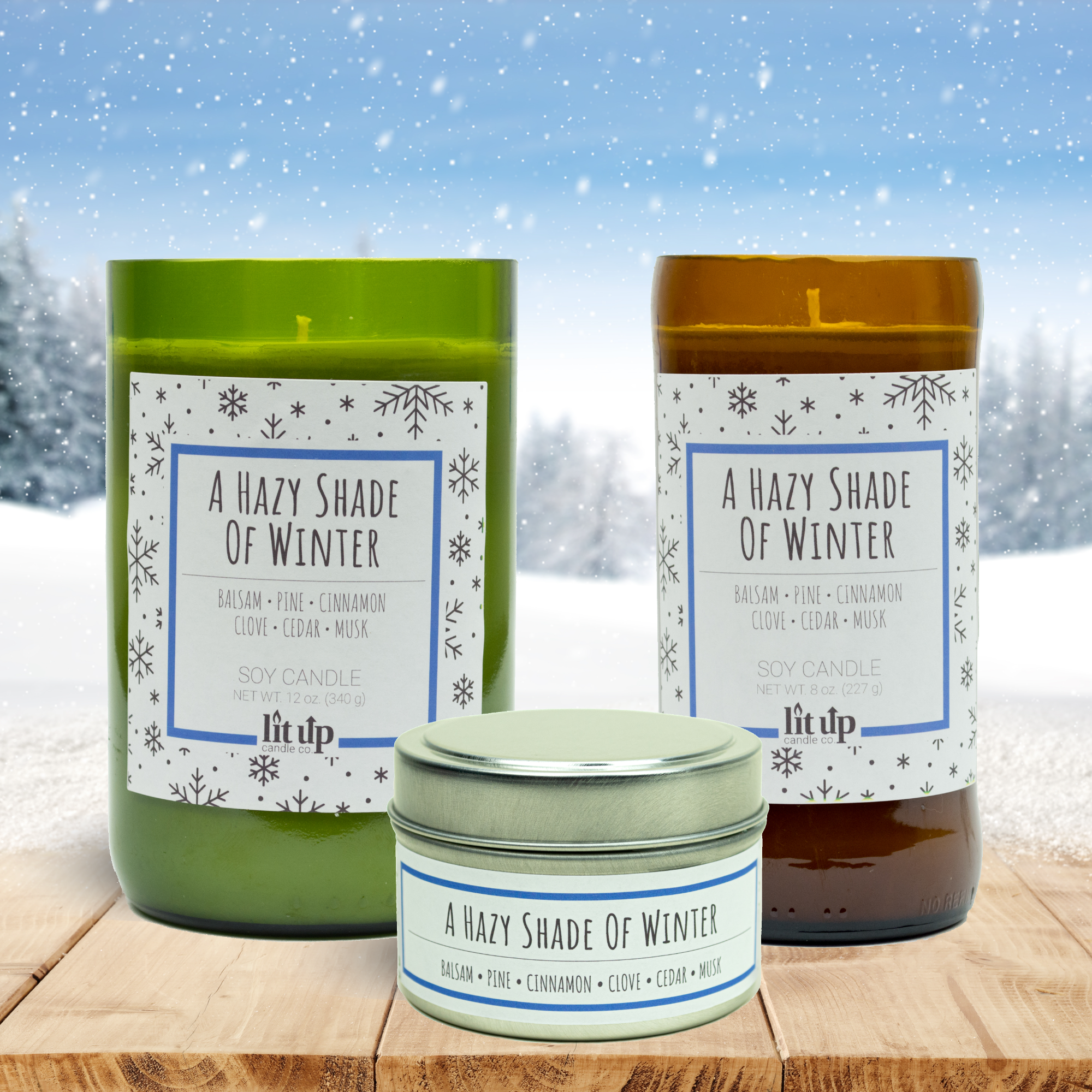 Lit Up Candle Co. A Hazy Shade of Winter