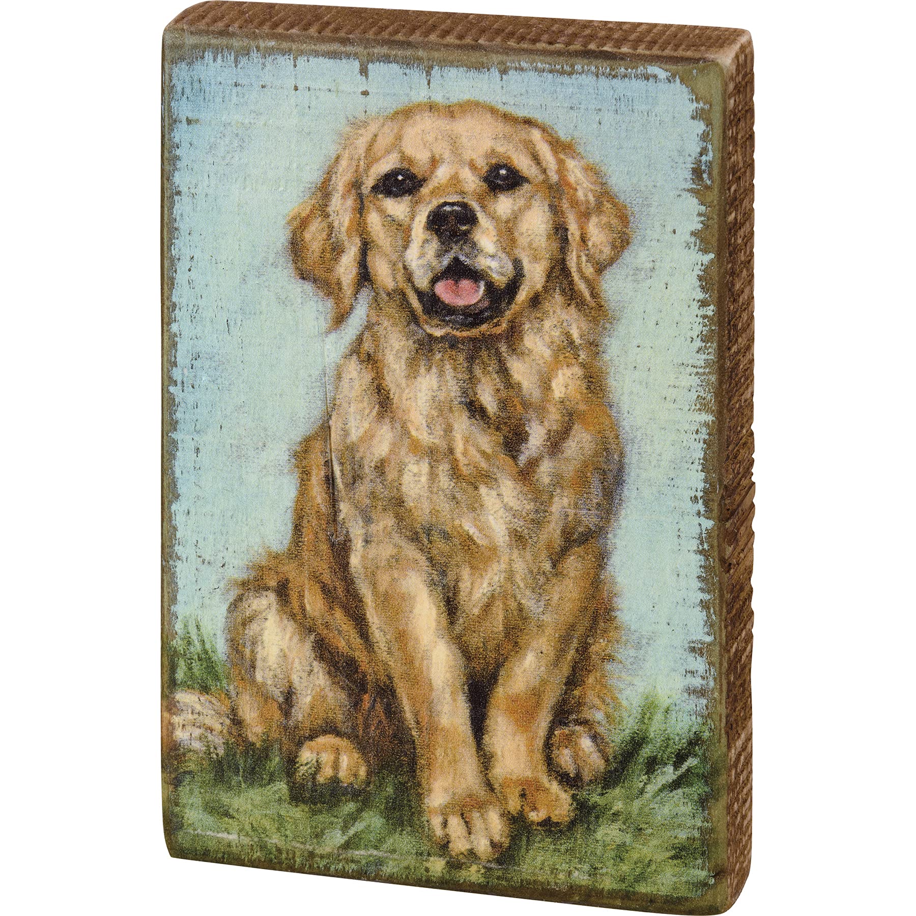Golden Retriever Block Sign