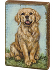 Golden Retriever Block Sign