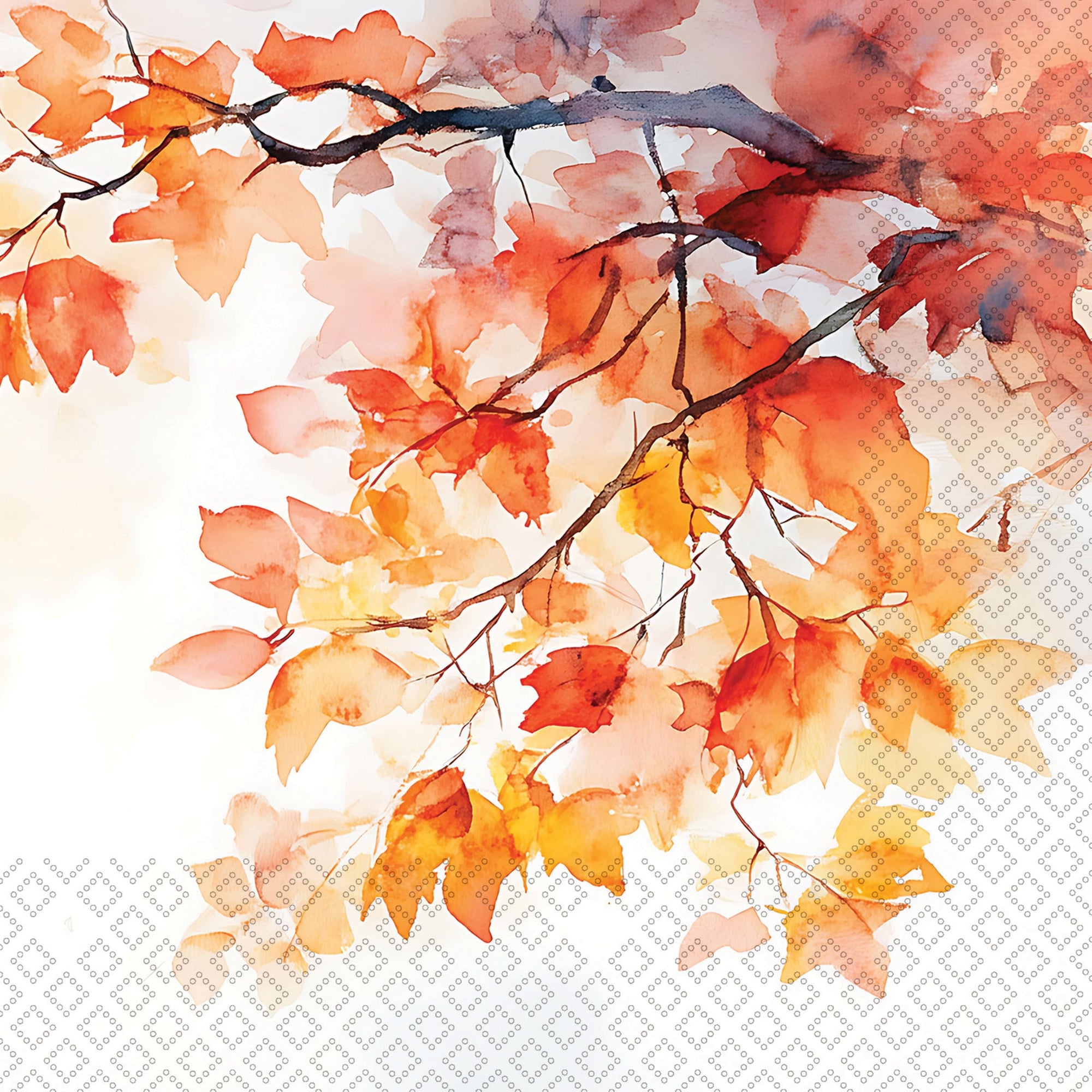 Inked Branches Luncheon Napkins