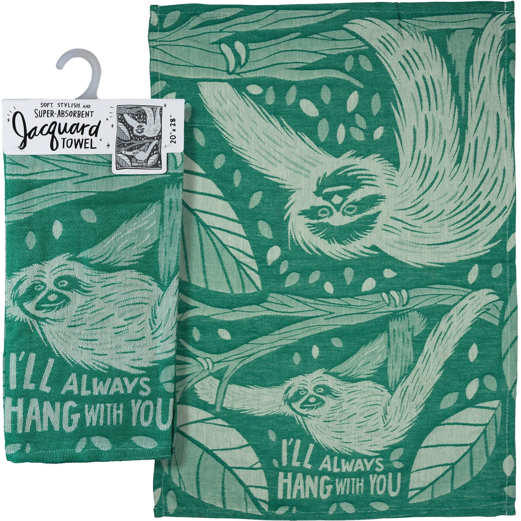 I'll Always Hang With You Jacquard Tea Towel (Sloth)