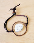 White Turquoise Bracelet w/ Adjustable Ties 010h