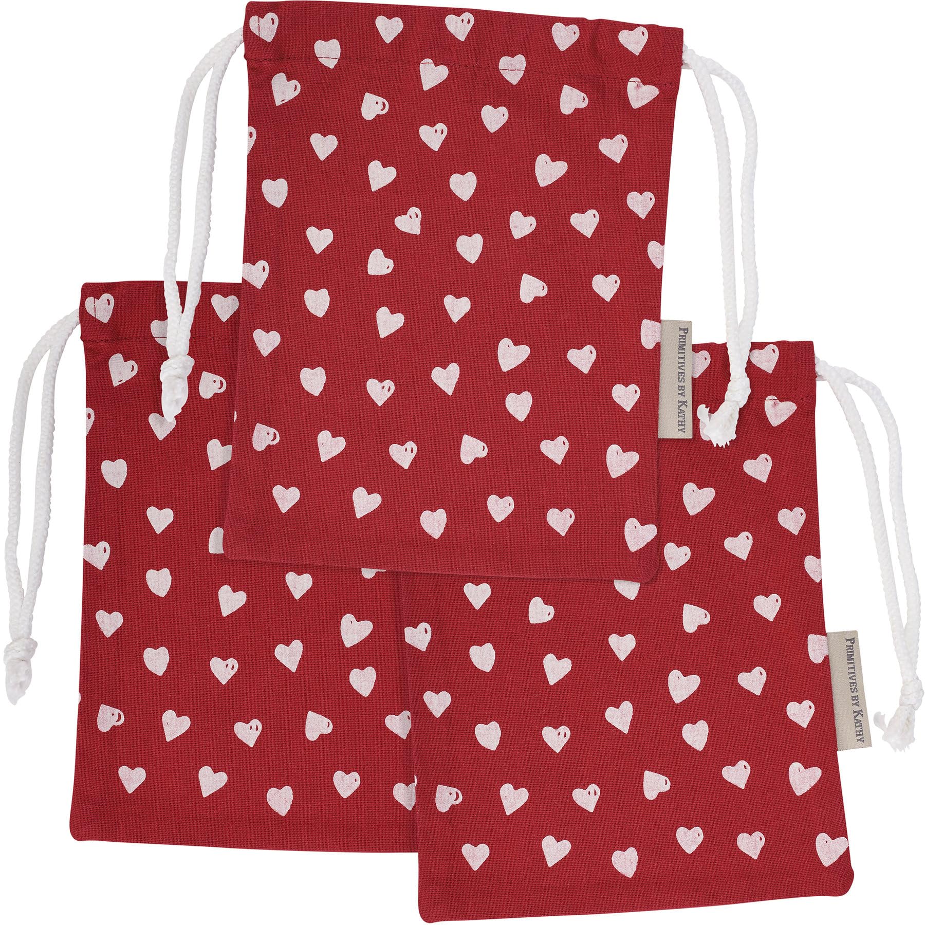 Mini Hearts Drawstring Bag (Set of 3)